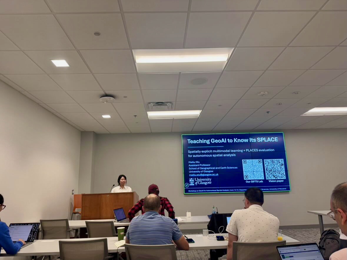 Meiliu presenting Teaching GeoAI to Know Its SPLACE