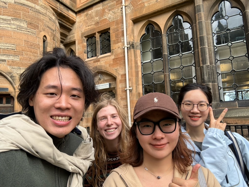 Four GIFTS Lab students at their welcome gathering